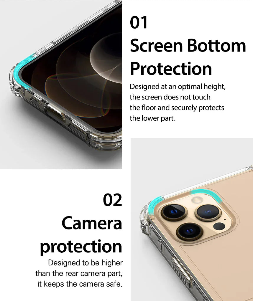 Araree Mach Stand Case For iPhone 12 Pro Max - Glitter Clear - Tashqila Araree Mach Stand Case For iPhone 12 Pro Max - Glitter Clear - Tashqila